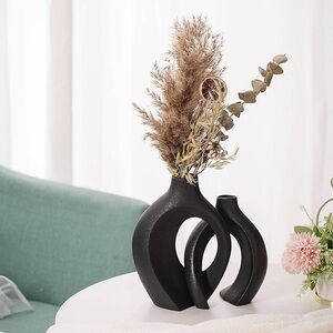 Two piece, ceramic vase